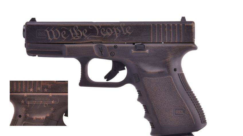 Glock G19 Gen3 USA 9mm, 4" Barrel, Fixed Sights, "We the People" Cerakote, 15rd