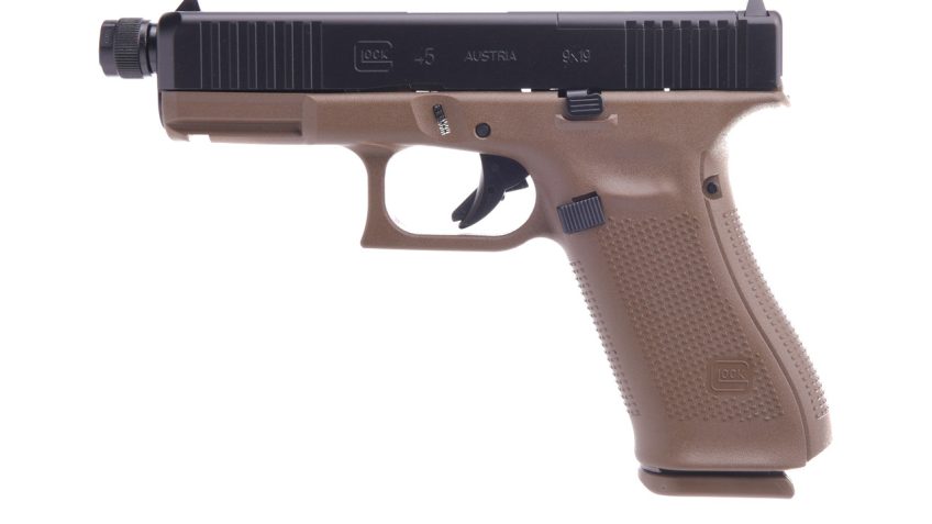 Glock 45 Gen5 MOS AUS 9mm, 4" Threaded Barrel, FDE, 17rd