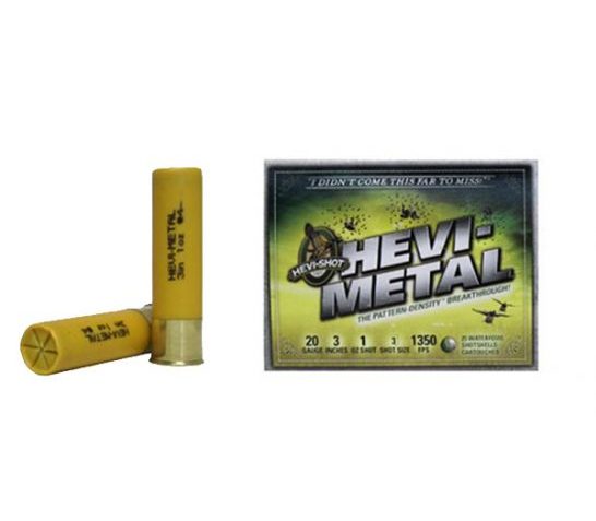 Hevi-Shot 20ga 3" 1oz #3 Heavy Metal Waterfowl Shotshell Ammunition 25rds – 32003