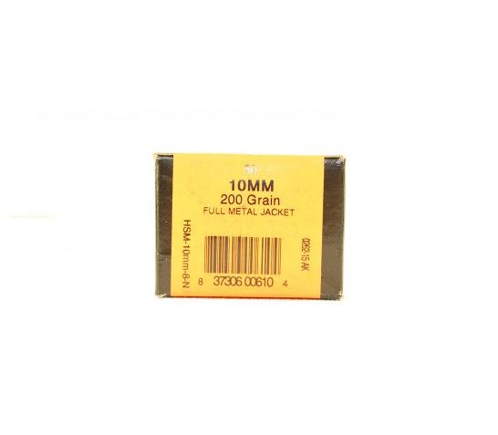 HSM 10MM 200gr FMJ Ammunition New Manufactured 50rds – HSM-10MM-8-N