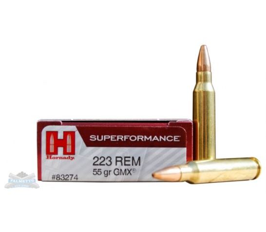 Hornady 223 Rem 55gr GMX Superformance Ammunition 20rds – 83274