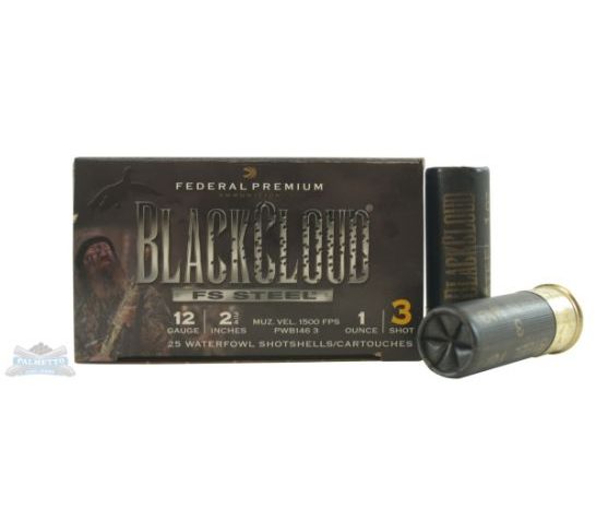 Federal 12ga 2.75" 1oz #3 Black Cloud Waterfowl Shotshell Ammunition 25rds – PWB146 3