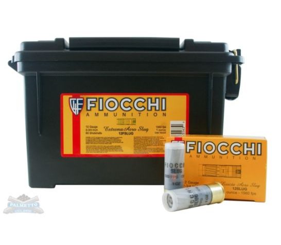 Fiocchi 12ga 2.75" 1oz Rifled Slug Plano Box Shotshell Ammunition 10rds – 12FSLUG