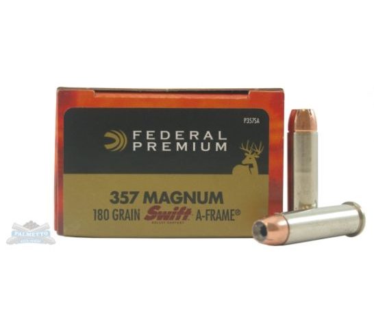 Federal .357 Mag 180 gr Swift A-Frame 20 Rounds Ammunition – P357SA