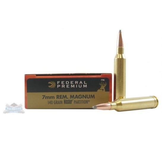 Federal 7mm Remington Magnum 140gr Nosler Partition Vital-Shok Ammunition 20rds – P7RG