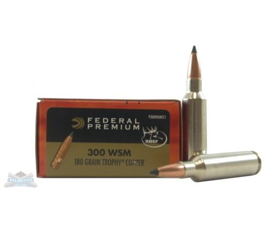 Federal Vital Shok 300 WSM 180gr Trophy Copper 20 Rounds Ammunition – P300WSMTC1