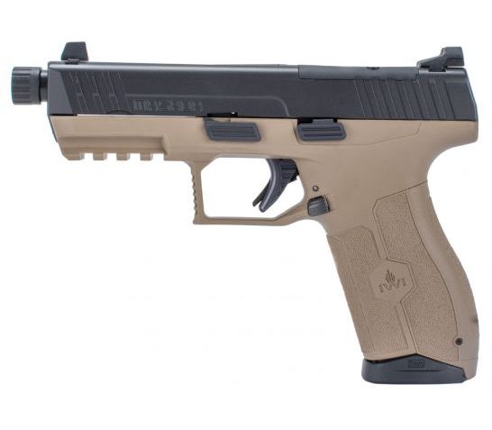 IWI Masada Tactical 4.6" Threaded Barrel Optics Ready 9mm Pistol, FDE/Black – M9ORP17TFD