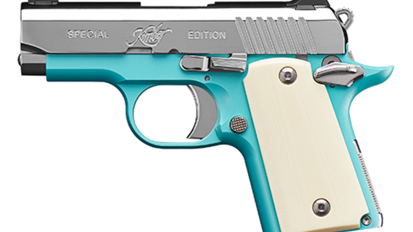 Kimber Micro 9 Bel Air 9mm, 4" Barrel, Ivory G-10 Grips, Night Sights, Bel Air Blue, 6rd