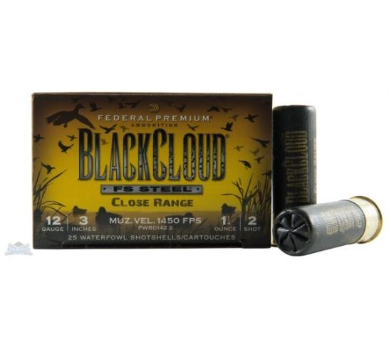 Federal 12ga 3" 1.25oz #2 Black "Cloud Close Range" Waterfowl Shotshells 25rds – PWBD142 2