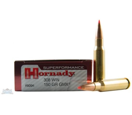 Hornady 308 Win 150gr GMX Superformance Ammunition 20rds- – -8094