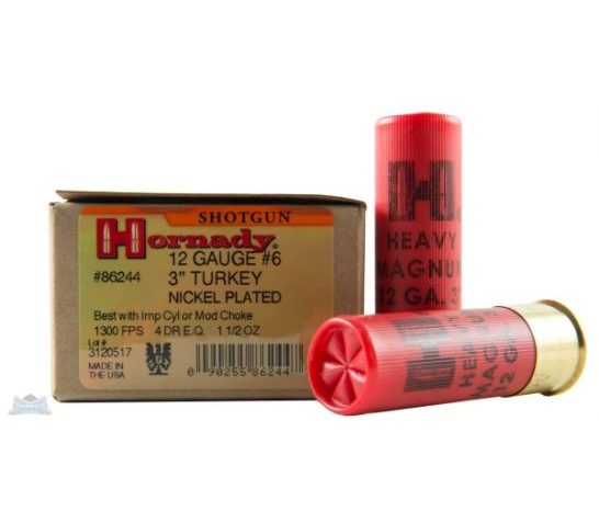 Hornady 12ga #6 Nickel 3" Heavy Magnum Turkey Ammunition 10rds – 86244