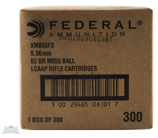 Federal 5.56mm  62gr FMJ Steel Core Ammunition 300rds – XM855F3