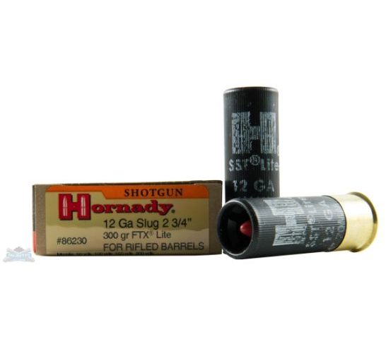 Hornady 12ga 300gr FTX 2 3/4in Custom Lite Ammunition 5rds – 86230