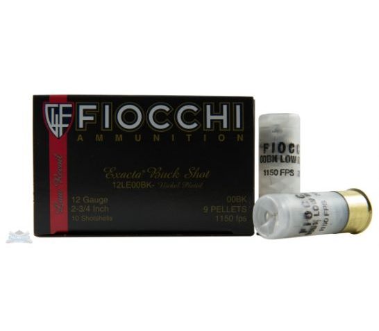 Fiocchi 12ga 2.75" 00 9 Pellets Shotshell Ammunition 10rds – 12LE00BK