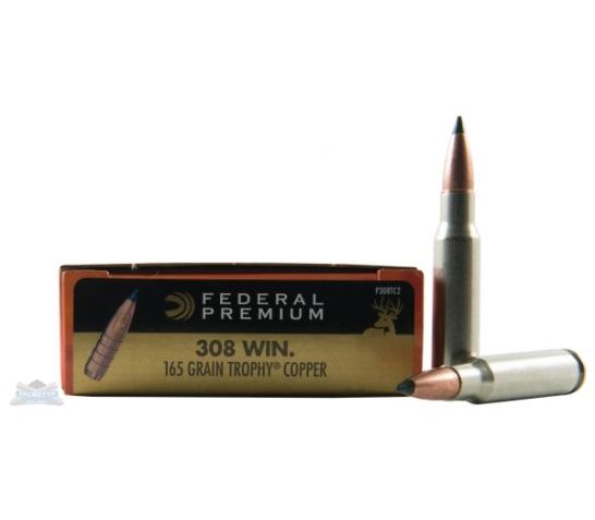 Federal 308 165gr Trophy Copper Vital-Shok Ammunition 20rds – P308TC2