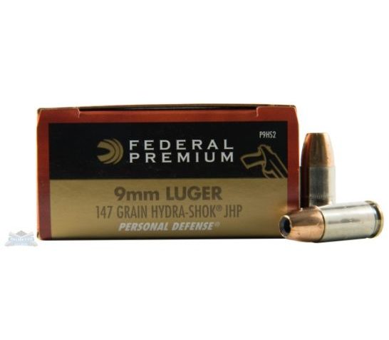 Federal 9mm 147gr Hydra-Shok Ammunition 20rds – P9HS2