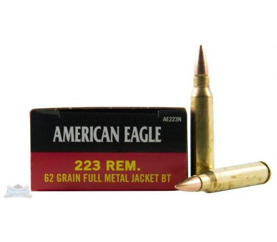 American Eagle 223 62gr FMJ Ammunition 20rds – AE223N