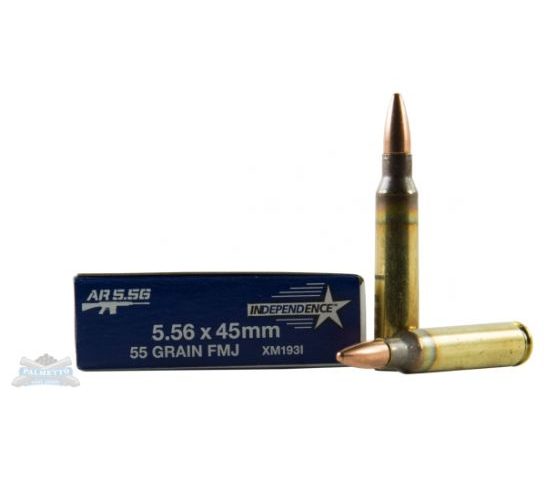 Independence 5.56 NATO 55gr FMJ Ammunition 20rds – XM193I