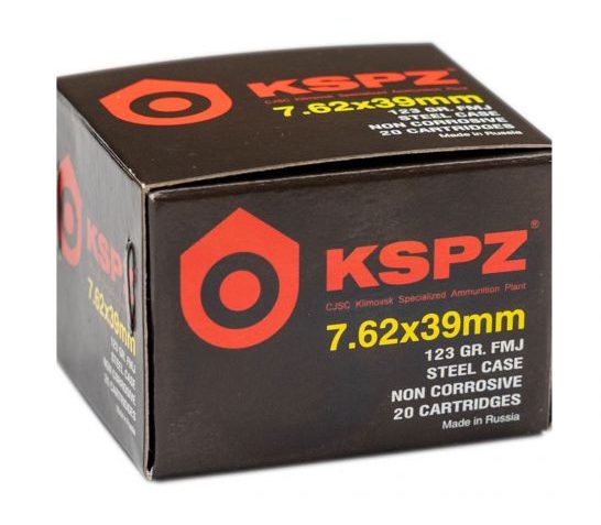 KSPZ 123 gr FMJ 7.62×39 Ammunition, 20 Rounds – KSPZ762X39