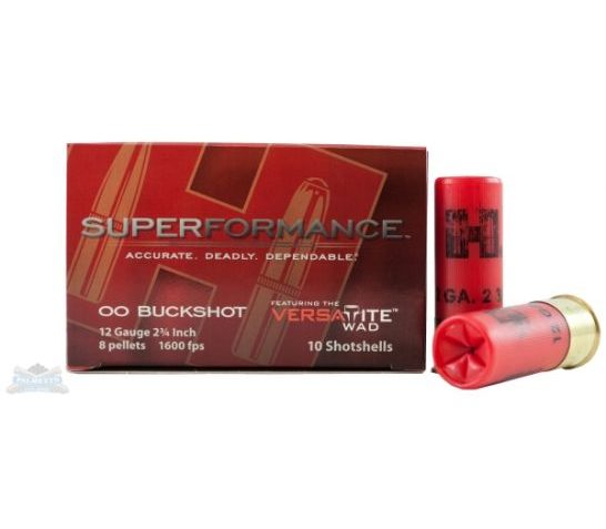 Hornady 12 GA 2-3/4u201d 00 Superformance Buckshot 10 Rounds Ammunition –  86246