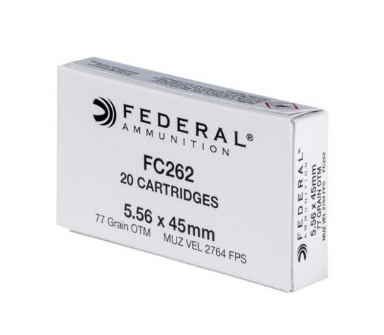 Federal 5.56 NATO 77gr OTM Ammunition 20rds – FC262