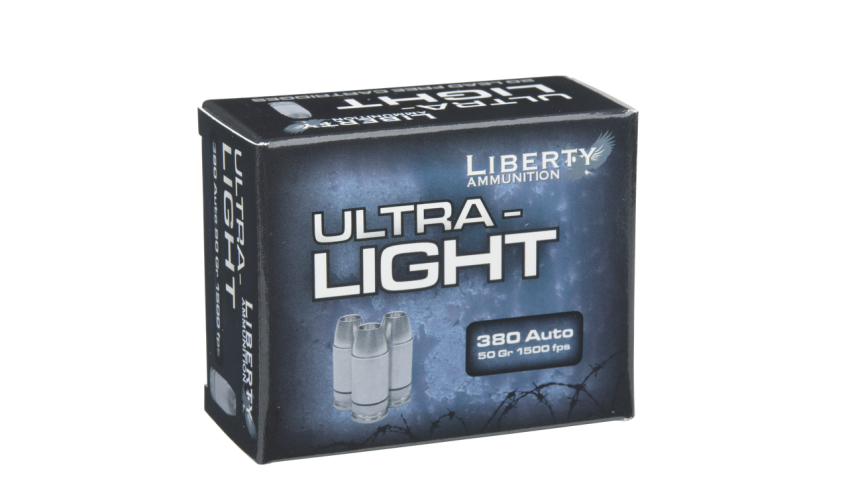 Liberty Ammunition Ultra-Light .380 ACP, 50gr, Deep Cavity Projectile, 20rd