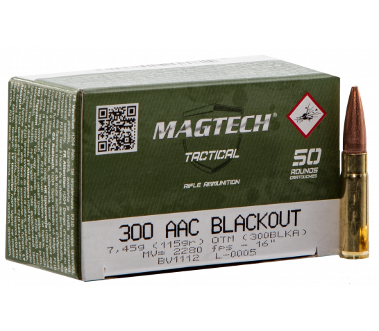 Magtech 115 Grain OTM 300 AAC Blackout Ammo, 50rds/box – 300BLKA