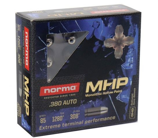 NORMA 85 gr MHP .380 ACP Ammunition 20 Rounds – 610040020