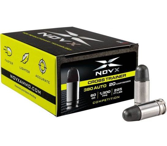 NOVX Cross Trainer Comp. 380 Ammo 60 Grain Steel Case, 20 rds – 380CTCSS-20