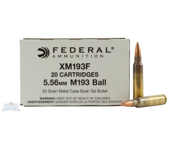 Federal 5.56mm 55gr MCBT Ammunition 20rds – XM193F