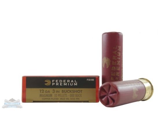 Federal 12ga 3" Magnum 10 Pellets 000 Buck Vital-Shok Shotshell Ammunition 5rds – P158 000