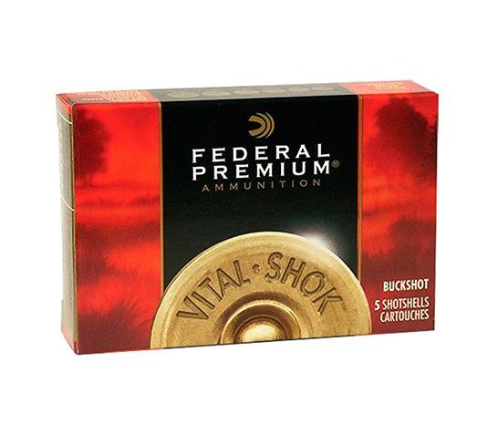 Federal 12ga 3" Magnum 41 Pellets 4 Buck Vital-Shok Shotshell Ammunition 5rds – P158 4B