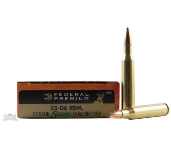 Federal 25-06 117gr Sierra GameKing BTSP Vital-Shok Ammunition 20rds – P2506C