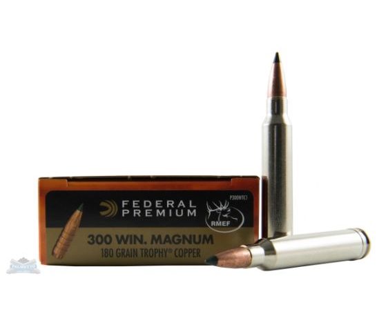 Federal 300 Winchester Magnum 180gr Trophy Copper Vital-Shok Ammunition 20rds – P300WTC1