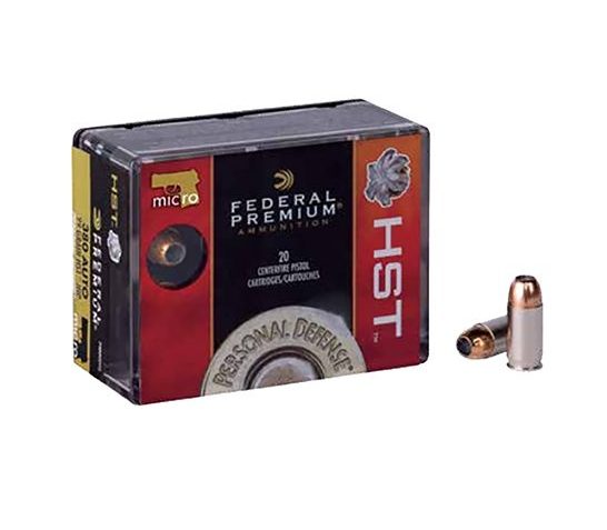 Federal 380 Auto/ACP 99gr HST Ammunition 20rds – P380HST1S