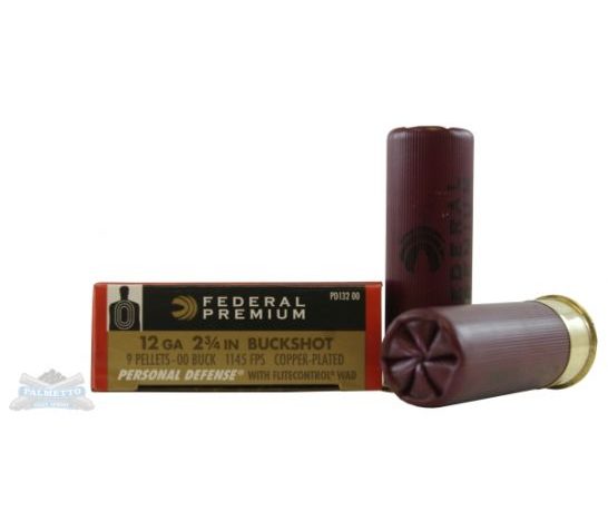 Federal 12ga 2.75" 9 Pellets 00 PD w/FliteControl (Red. Recoil) Shotshell Ammunition 5rds – PD132 00