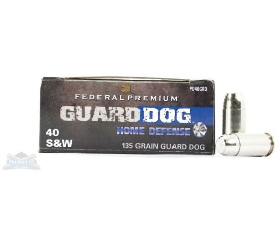 Federal 40 S&W 135gr Guard Dog Expanding FMJ Ammunition 20rds – PD40GRD