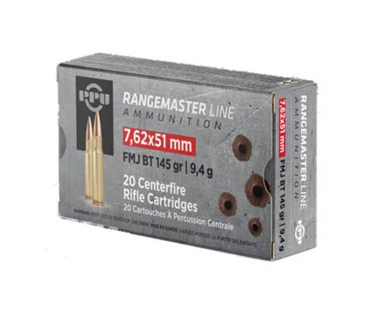 PPU Rangemaster 145 gr FMJBT 7.62×51 Ammunition 20 Rounds – PPRM762