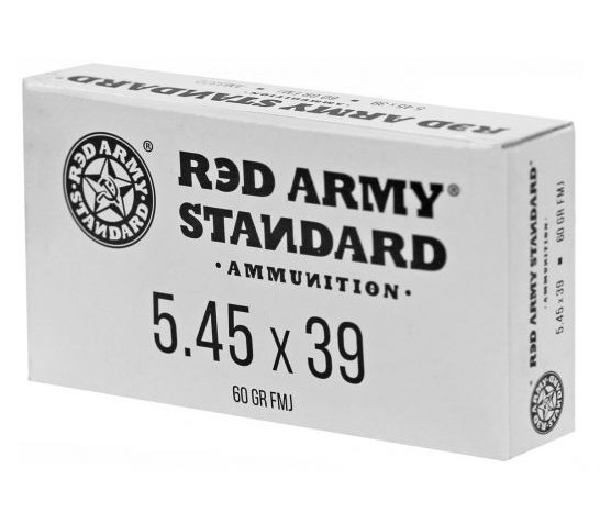 Red Army Standard Centerfire Rifle 60 gr FMJ Steel Cased 5.45×39 Ammunition, 20 Rounds – AM3372