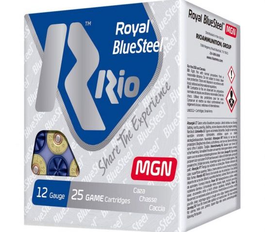 RIO Royal BlueSteel 3" 1 3/8 oz #4 Shot 12 Gauge Ammunition, 25 Rounds – RBSM404