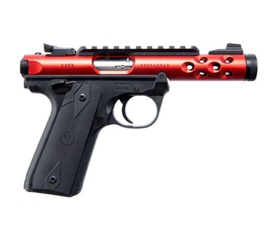 Ruger Mark IV Lite Threaded Barrel .22 LR Pistol, Red – 43910