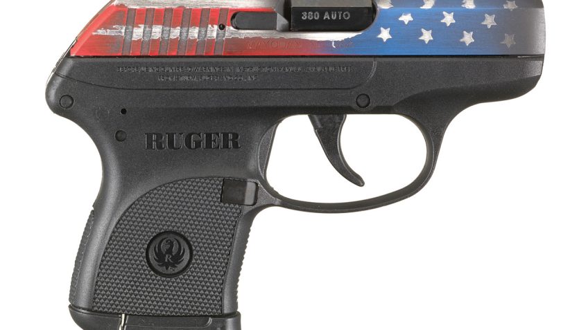 Ruger LCP, Semi-automatci Pistol, Centerfire, 380ACP, 2.75" Barrel, American Flag Slide Finish, Alloy Steel Slide, Nylon Frame, Integral Sights, 6Rd