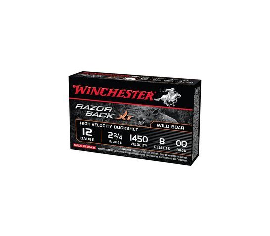 Winchester 12ga 2 3/4" 00 Buck RazorBack Ammunition 5rds – S12RB00