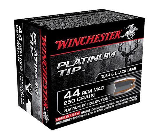 Winchester 44 Magnum 250gr Platinum Tip HP Ammunition 20rds – S44PTHP