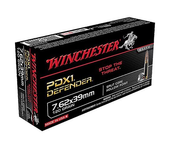 Winchester 7.62x39mm 120gr PDX1 Defender Ammunition 20rds – S76239PDB