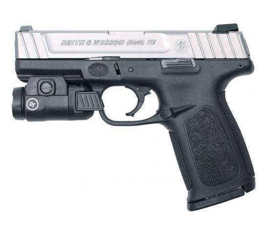 S&W SD40VE .40 S&W Pistol With Crimson Trace Tactical Light, Two Tone – 13051