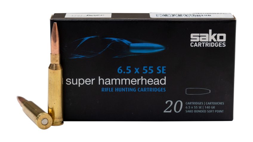 Sako Super Hammerhead 6.5x55mm SE, 140gr, Bonded Soft Point, 20rd Box