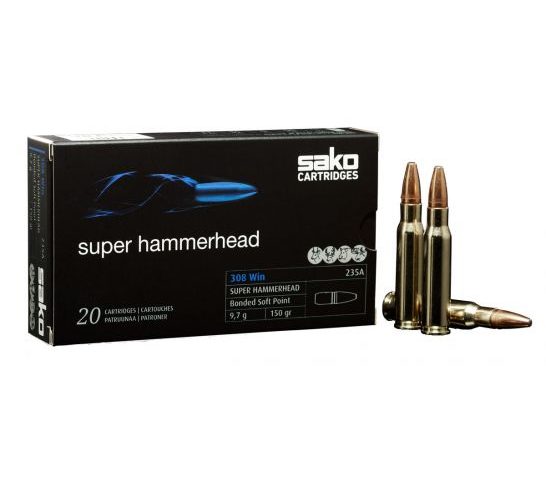 Sako Super Hammerhead 150 gr .308 Winchester Ammunition, 20 Rounds – C629235ASA10X