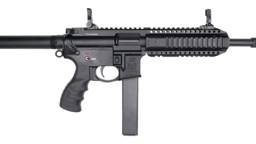 SAR 109T AR-9 Pistol 9mm, 8.6" Barrel, Flip-Up Sights, Black, 3x 30rd Mags