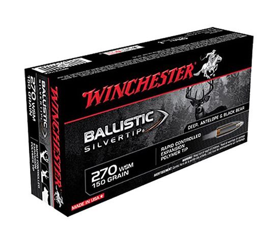 Winchester 270 WSM 150gr Ballistic SilverTip Rifle Ammunition 20rds – SBST2705A